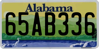 AL license plate 65AB336