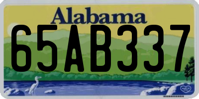 AL license plate 65AB337