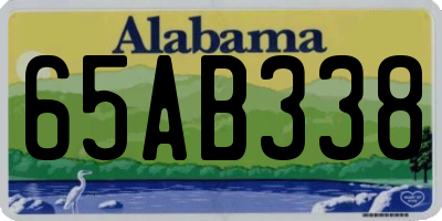 AL license plate 65AB338