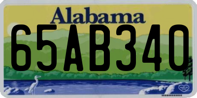 AL license plate 65AB340