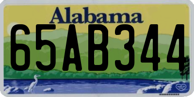 AL license plate 65AB344