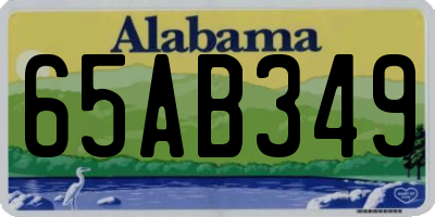AL license plate 65AB349