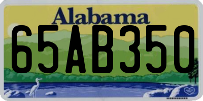 AL license plate 65AB350
