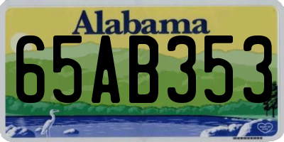 AL license plate 65AB353