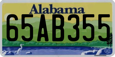 AL license plate 65AB355