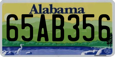 AL license plate 65AB356