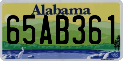 AL license plate 65AB361
