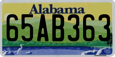 AL license plate 65AB363