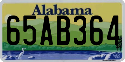 AL license plate 65AB364