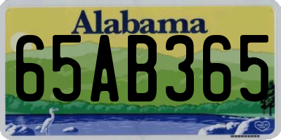 AL license plate 65AB365