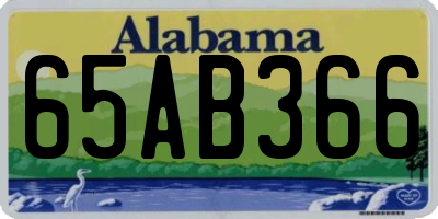 AL license plate 65AB366