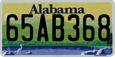 AL license plate 65AB368