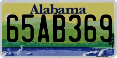 AL license plate 65AB369