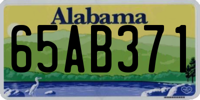 AL license plate 65AB371