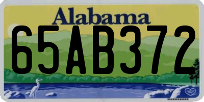 AL license plate 65AB372