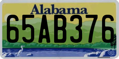 AL license plate 65AB376
