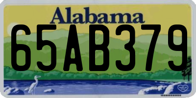 AL license plate 65AB379
