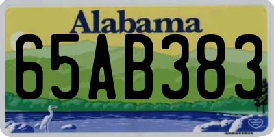 AL license plate 65AB383