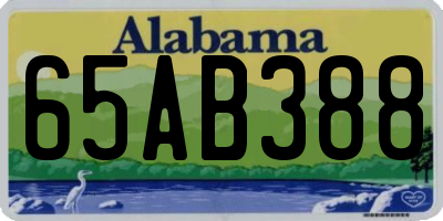 AL license plate 65AB388