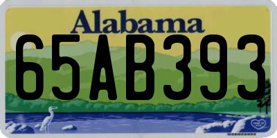 AL license plate 65AB393