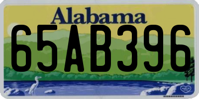 AL license plate 65AB396