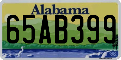 AL license plate 65AB399