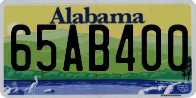 AL license plate 65AB400