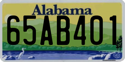 AL license plate 65AB401