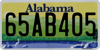 AL license plate 65AB405