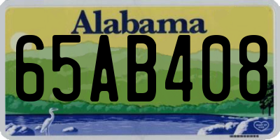 AL license plate 65AB408