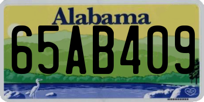 AL license plate 65AB409