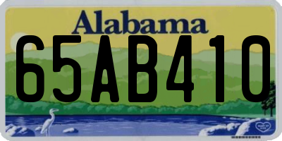 AL license plate 65AB410