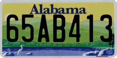 AL license plate 65AB413