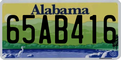 AL license plate 65AB416