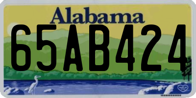 AL license plate 65AB424
