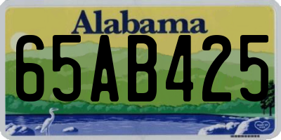 AL license plate 65AB425