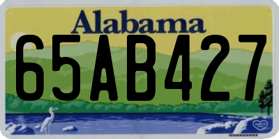 AL license plate 65AB427