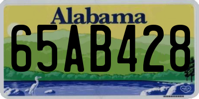 AL license plate 65AB428