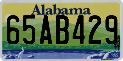 AL license plate 65AB429