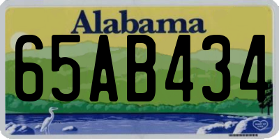 AL license plate 65AB434