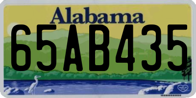 AL license plate 65AB435