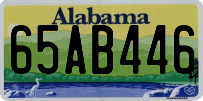 AL license plate 65AB446