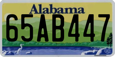 AL license plate 65AB447