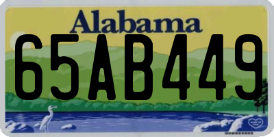 AL license plate 65AB449