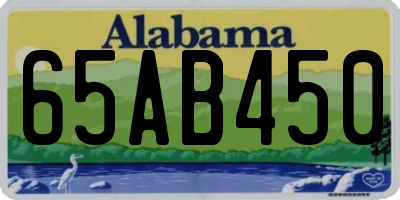 AL license plate 65AB450