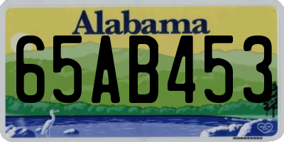 AL license plate 65AB453