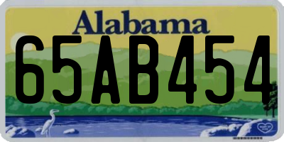 AL license plate 65AB454