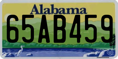 AL license plate 65AB459