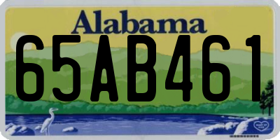 AL license plate 65AB461