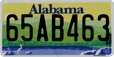 AL license plate 65AB463